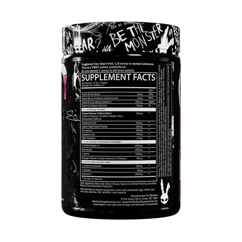 Inhuman Face Melter Supplement Facts Panel